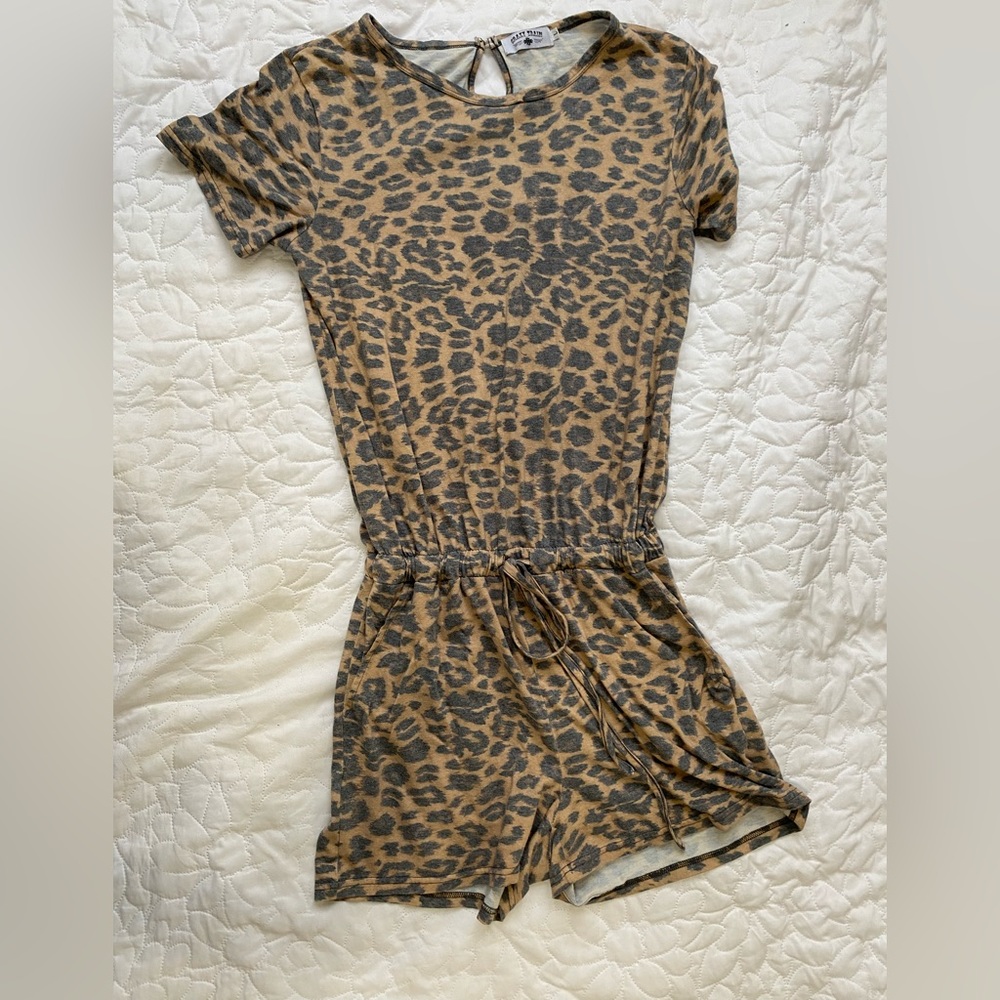 crazy train cheetah print romper